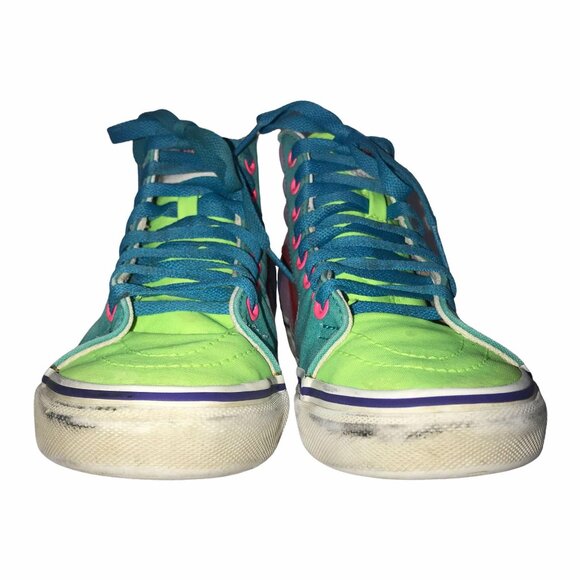 Rare Vans Vintage 1990's Color Block Sneakers B S 4 Boys Girls Retro - Picture 3 of 11